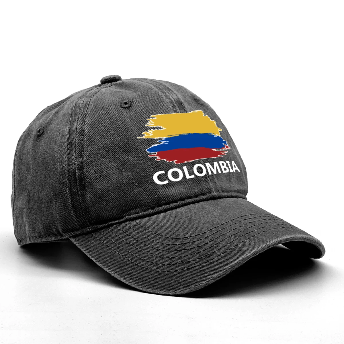 Colombia Flag Baseball Cap Women Outdoor Casual Solid Color Baseball Cap Men Cotton Adjustable Strap Bucket Hat Men
