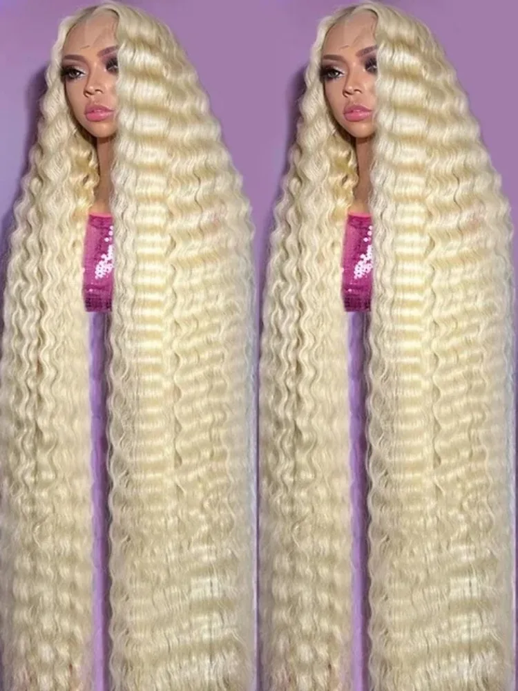 

613 Блондинка HD Парик Фронта Шнурка 13x4 13×6 Глубокая Волна Парик Фронта Шнурка Человеческих Волос Цветные Вьющиеся Парики Волнистые Парики Для Женщин ﻿ ﻿