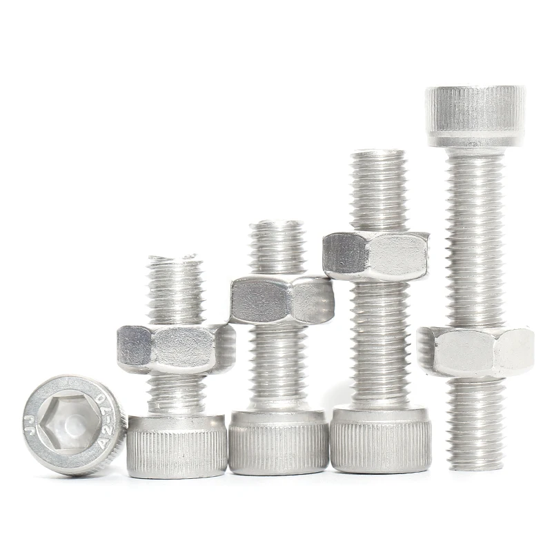 Left Hand Thread Socket Cap Screws Allen Bolts And Hexagon Full Nuts Combination Set M3 M4 M5 M6 M8 M10 M12 3
