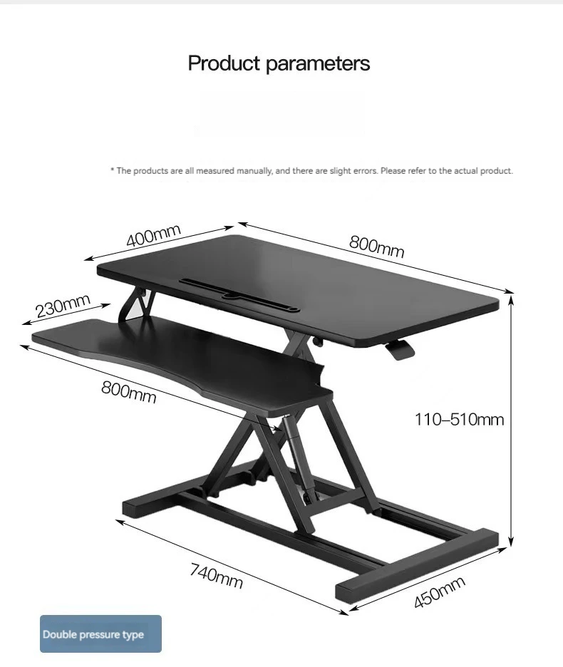

Складной стол-подставка для ноутбука, портативный офисный стол, эргономичный регулируемый по высоте компьютерный стол для работы стоя и сидя