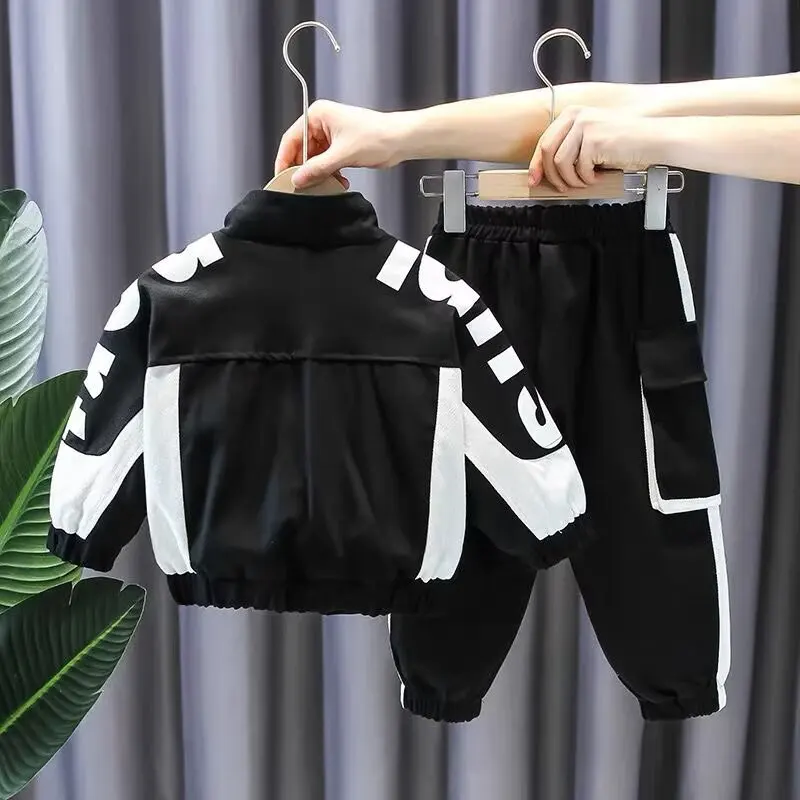 Spring Autumn Boy Sports Suit Boy Clothes Clothing Children Clothing Goys Jacket+ Pant 2 PCS