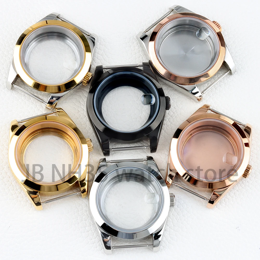

36/39mm NH35 Watch Case Sapphire Glass Waterproof for Datejust NH35 NH36 Movement Solid 316L Stainless Steel Watch Accessories