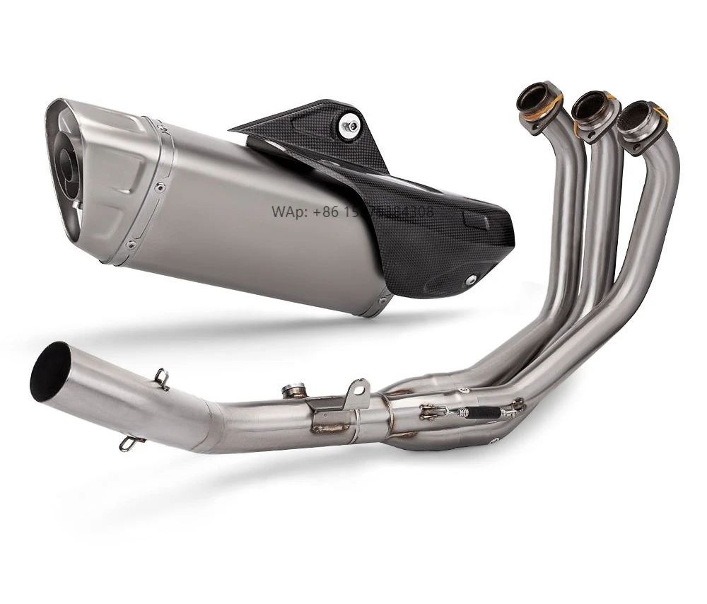 

New Universal for MT09 MT09SP FZ09 MT-09 2021-2024 Motorcycle Exhaust Full System Modified Front Link Pipe Muffler Cold-rolled
