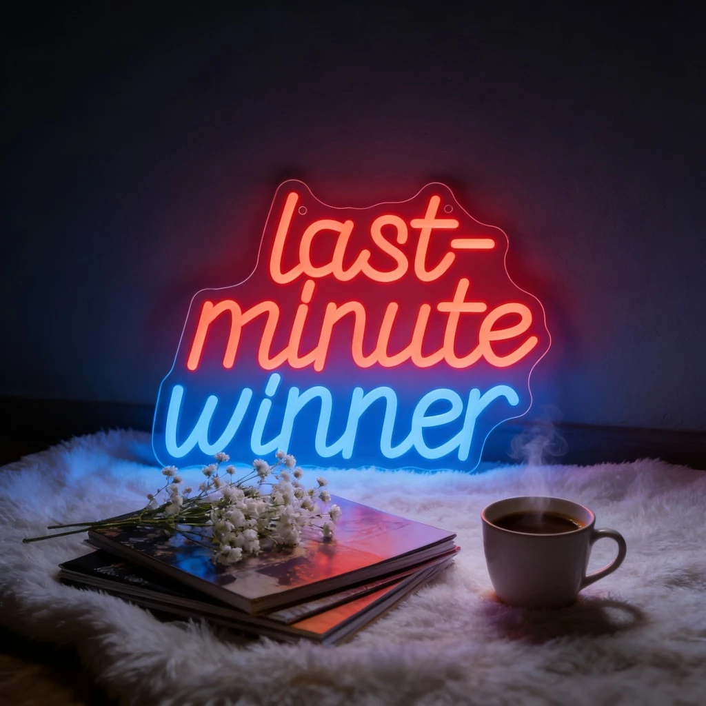 

Неоновая вывеска «Победитель последнего момента» с USB-питанием, регулируемая LED-подсветка, настенный декор для игровой комнаты, спальни, гостиной, бара, вечеринки, подарок