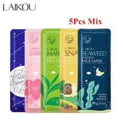 LAIKOU Sakura Seaweed Face Mask Skincare Centella Snail Collagen Facial Mask Sleeping Masks Beauty Korean Skin Care Products