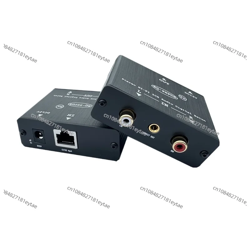 

Audio signal extender POC transmission 500 meters Lotus audio to network cable RJ45 network port left and right channels
