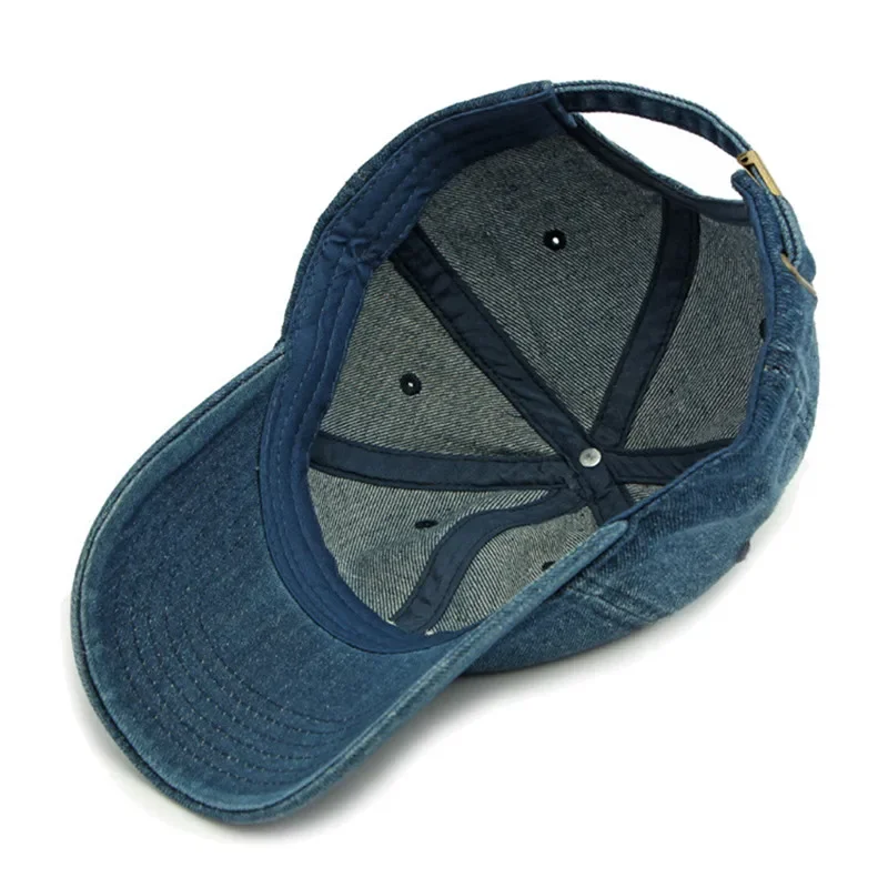 Printemps été lavable Denim broderie casquettes de Baseball pour hommes personnalité Vintage Hip Hop fête chapeaux femmes chapeau casquette Snapback