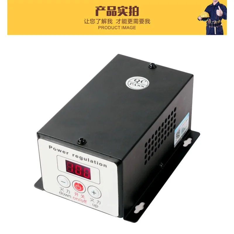 220V Electric Heating Tube Temperature Controller with Remote Control, Voltage Regulator for BBQ Oven, Pancake Stove & Electric