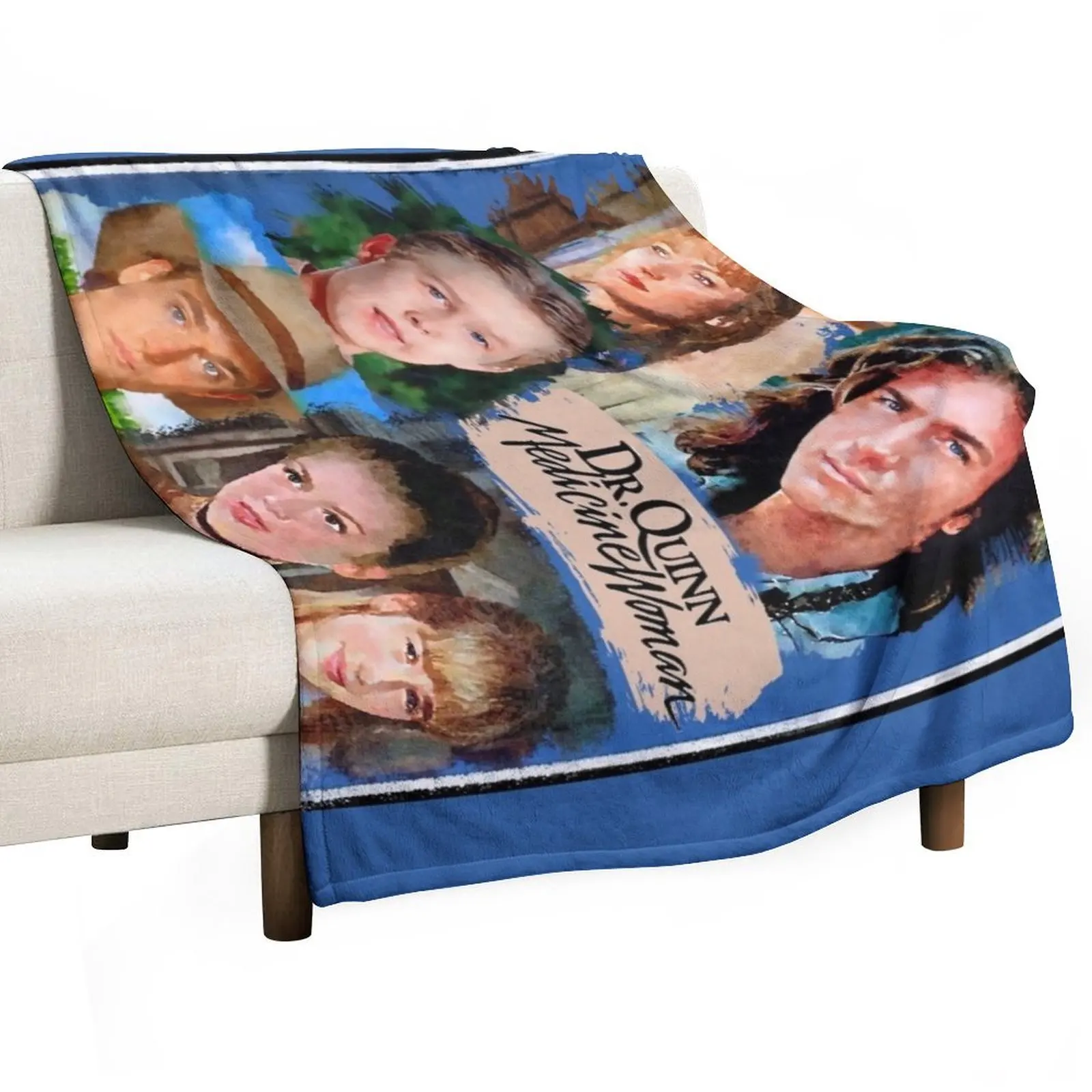 Dr Quinn Medicine Woman Family Throw Blanket Flannel Fabric funny gift Soft Plush Plaid Hairys Luxury Throw Blankets