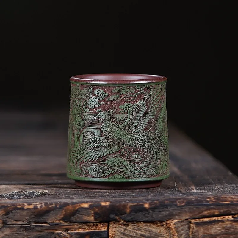 Yixing Zisha Tea Cup Handmade Purple Clay Master Cup Chinese Gongfu Teacup 135ml