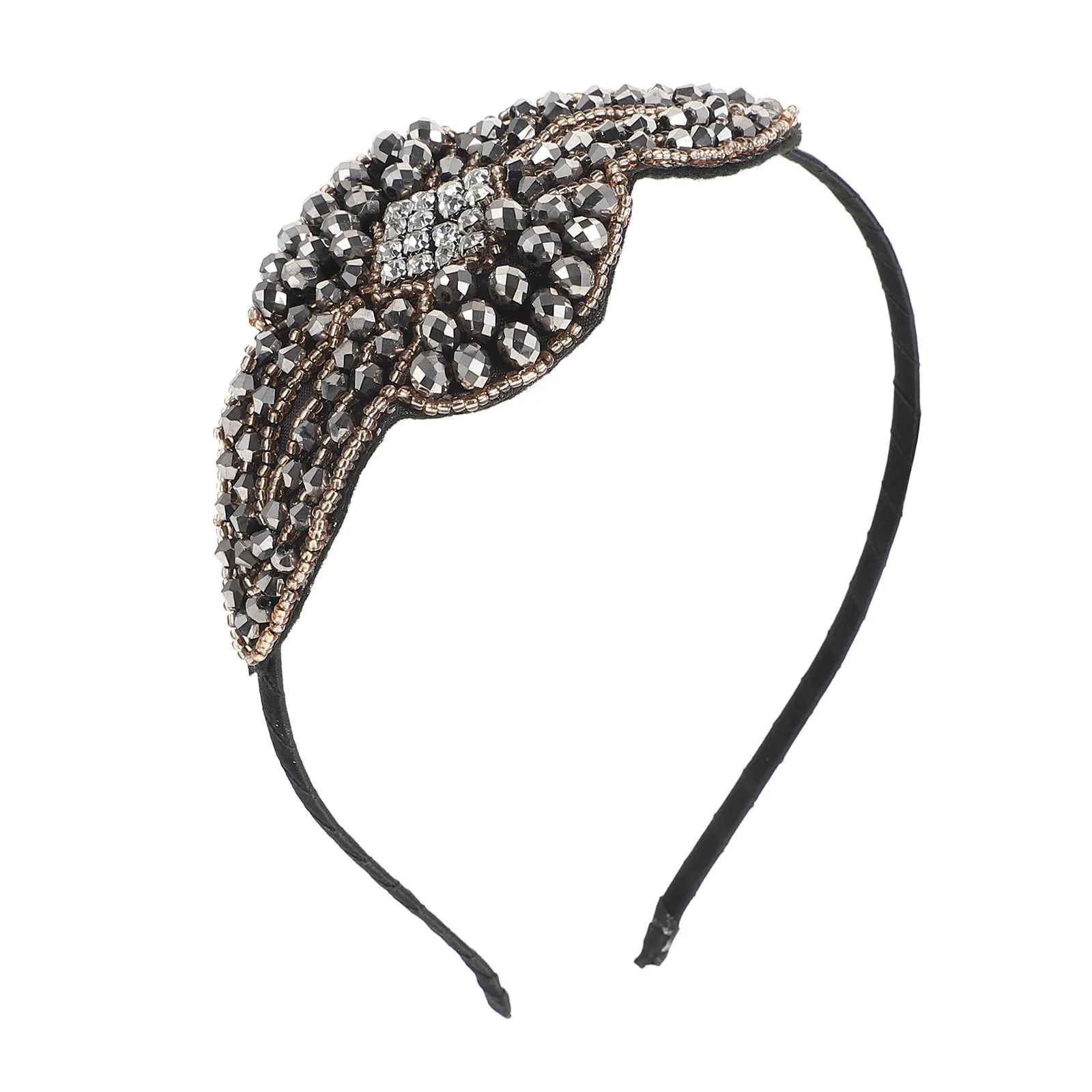 

Ручная работа, ретро-элементы, этнический стиль, бисер, стразы, прочный и элегантный ободок для волос для женщин, для вечеринок, свадеб, пикников