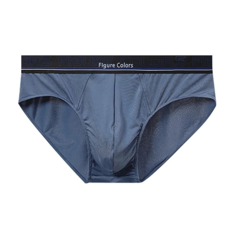 

Men's Knit Briefs Low Waist Summer Solid Color Underwear with Logo Waistband Youth Fashion U Convex Pouch Sports Underpants