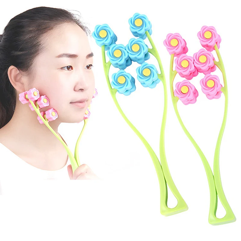 Portable Face Slimming Massager Neck & Cheek Lifting V-Line Roller Manual Anti-Wrinkle Skin Care Massage Tool
