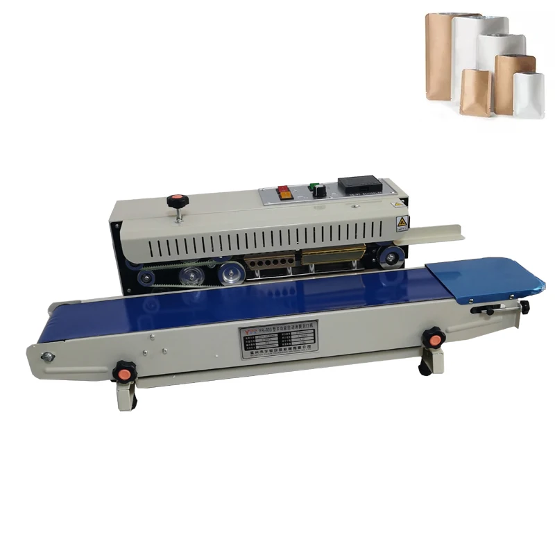 

Continuous Bag Band Sealing Machine Horizontal Band Sealer Automatic Expanded Food Plastic Bag Sealer