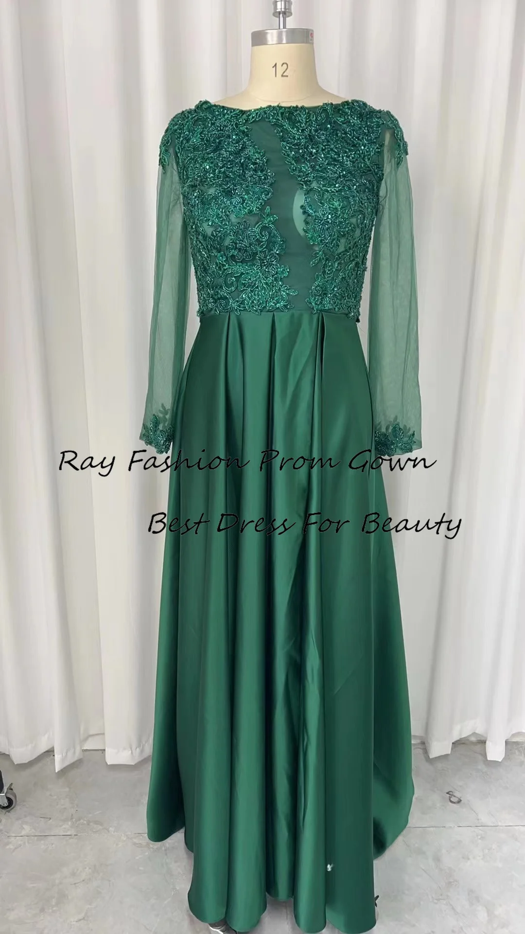 

Ray Fashion A Line Evening Dress Classic Boat Neck With Lace Appliques For Women Formal Occasion Saudi Arabia فساتين سهرة