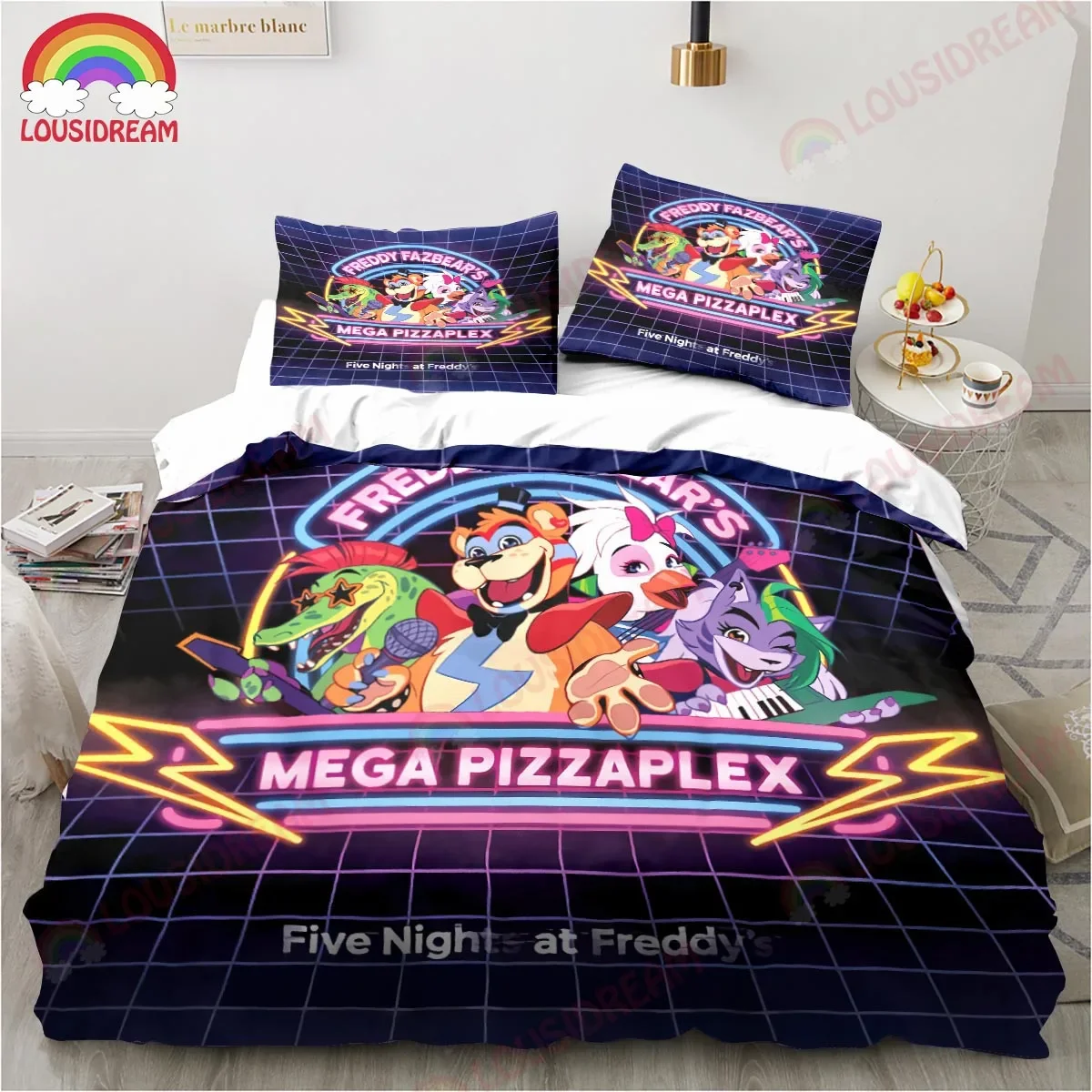 FNAF Horror Game Bedding Set Sheet Set King Twin Double Child Bedding Set Mircofiber or Polyester Duvet Cover Set