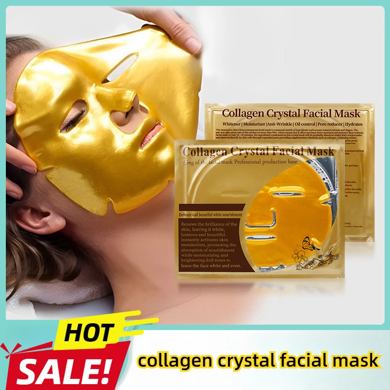 

1 Pcs Collagen Crystal Facial Mask Hydrogel Gold Facial Mask Collagen Mask for Face Beauty Face Masks