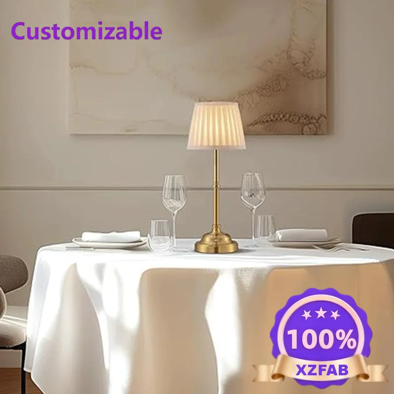 Factory Direct 2026 Modern simple charging cloth cover table lamp table lamp dining table atmosphere American bedroom bedside