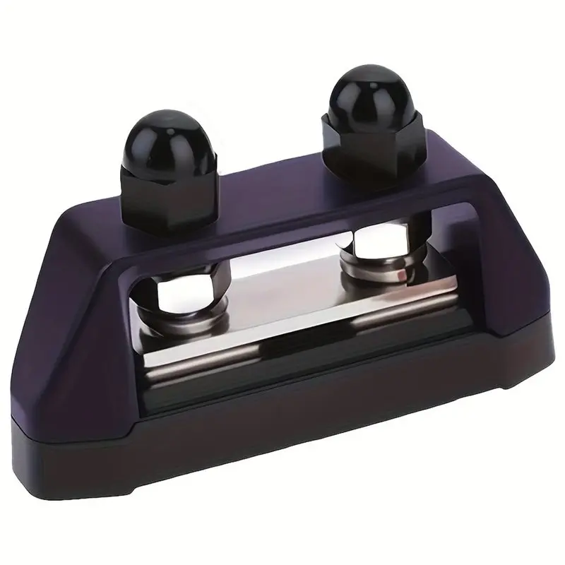 B69C For Automotive& Marine Compatible M8 Busbar Distribution Panel:DC Dual-Stud Battery Terminal Connector Red/Black Screws