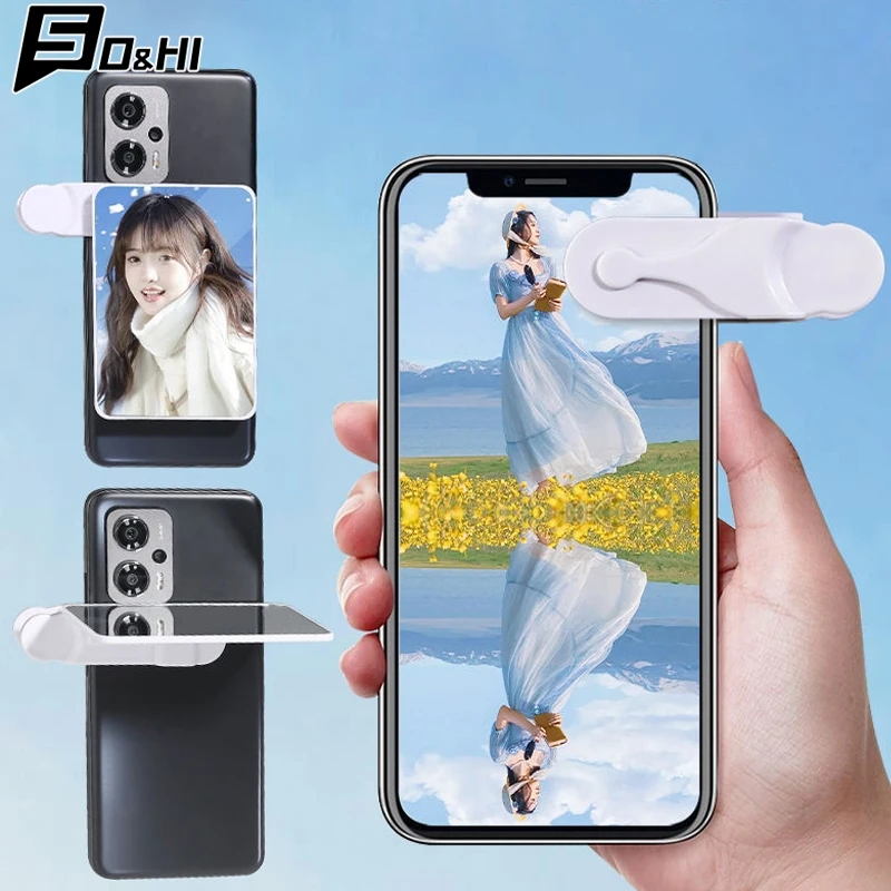 Smartphone Camera Mirror Reflection Clip Kit Mobile Phone Reflection Camera Clip Selfie Reflector Mobile Phone Shooting Supplies