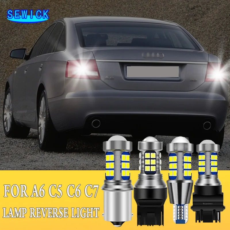 2pcs LED Reverse Light For Audi A6 C5 C6 C7 Accessories 1997-2015 2006 2007 2008 2009 2010 2011 2012 2013 Backup Back Up Lamp