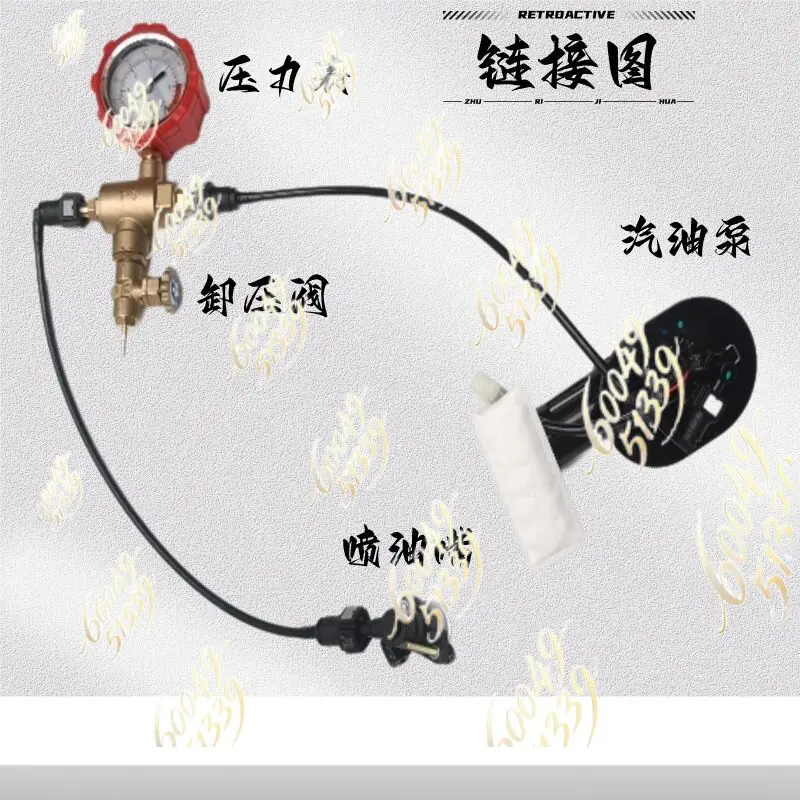 apply to Motorcycle Fuel Pump Tester with Pressure Gauge, Professional Maintenance Tool Kit with Storage Box