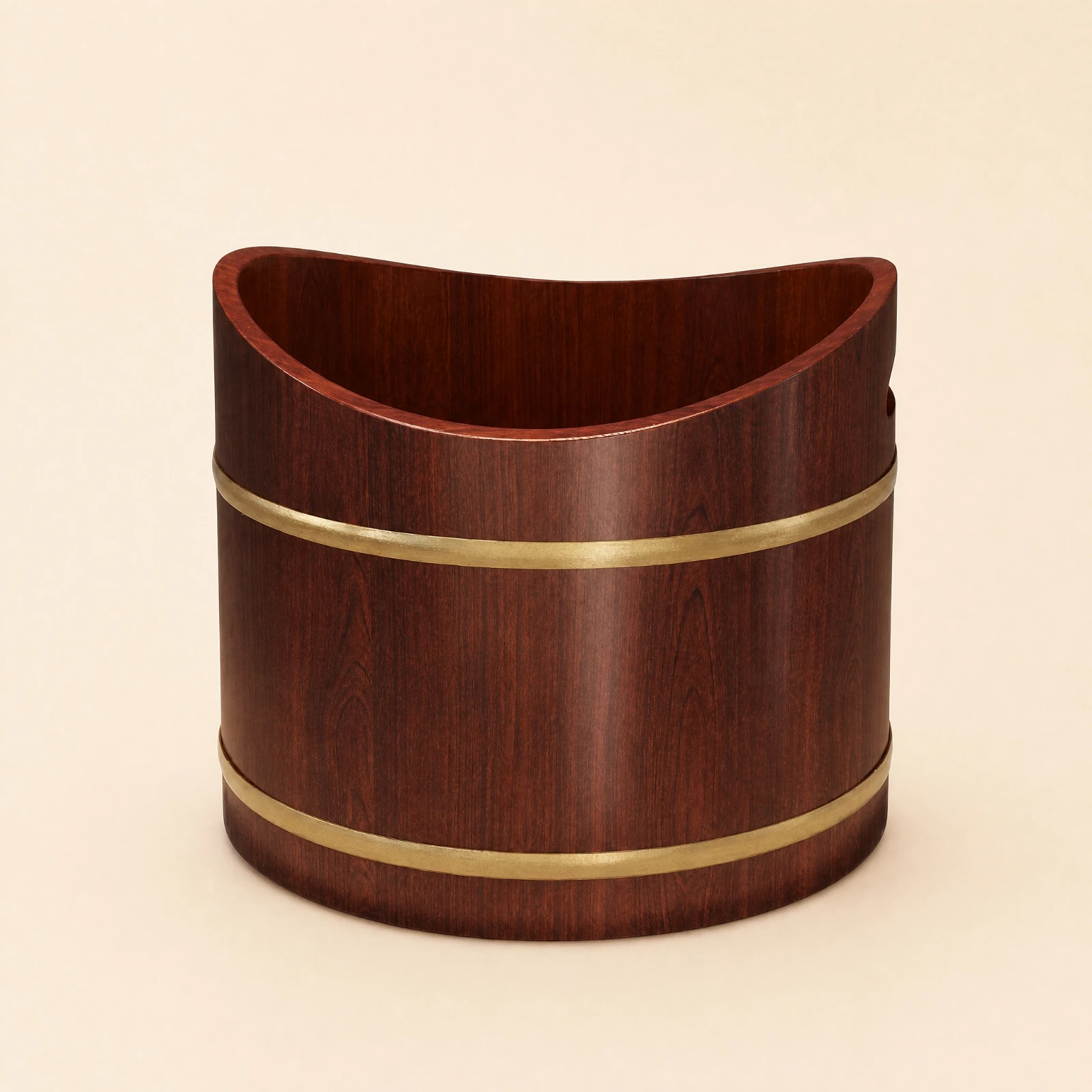 Wooden Foot-Soaking Tub Sturdy Wooden Foot Soak Basin with Side Handles Long-Lasting Smooth Polished Edges for Adults
