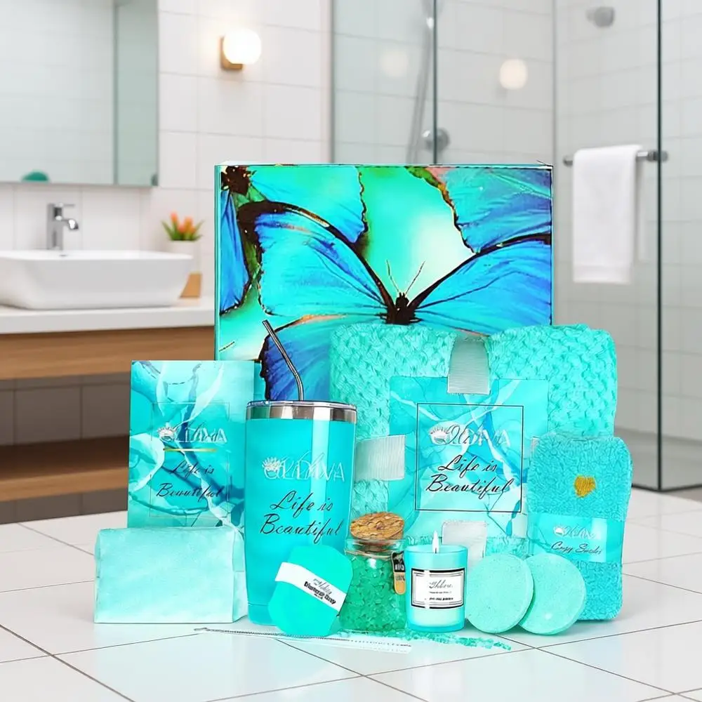 

Luxury Spa Bath Gift Set for Women - Shower Steamers, Water Tumbler, Plush Socks & More - Ideal for Relaxation, Birthdays, and S