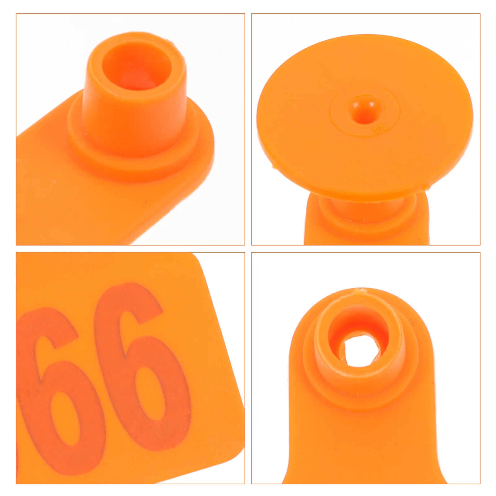 

100 Pcs Cattle Ear Tag Sheep Yellow Livestock Tags Numbers Eartags Label for Jazz Mechanism