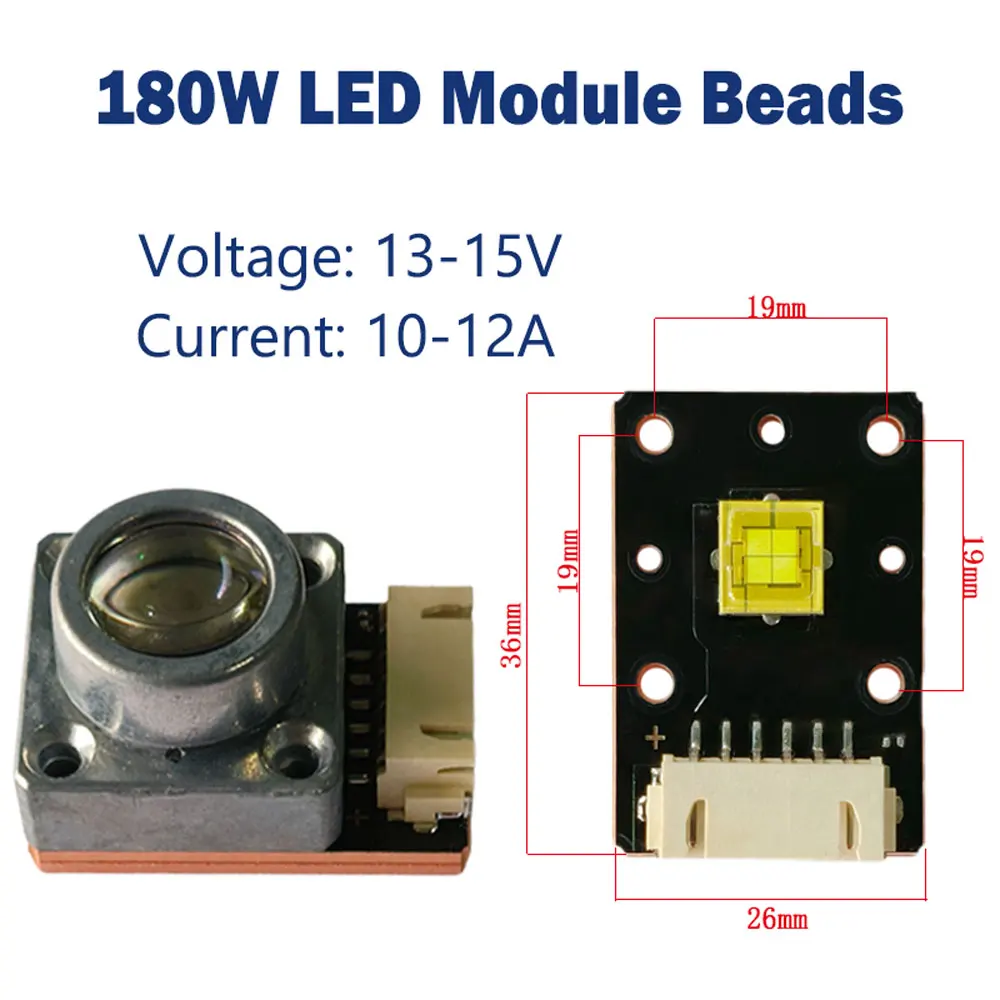 180W LED Module Repair Kit for Moving Head Beam Lights Stage Lighting Outdoor Projector with Air Cannon Effect Fishing Light
