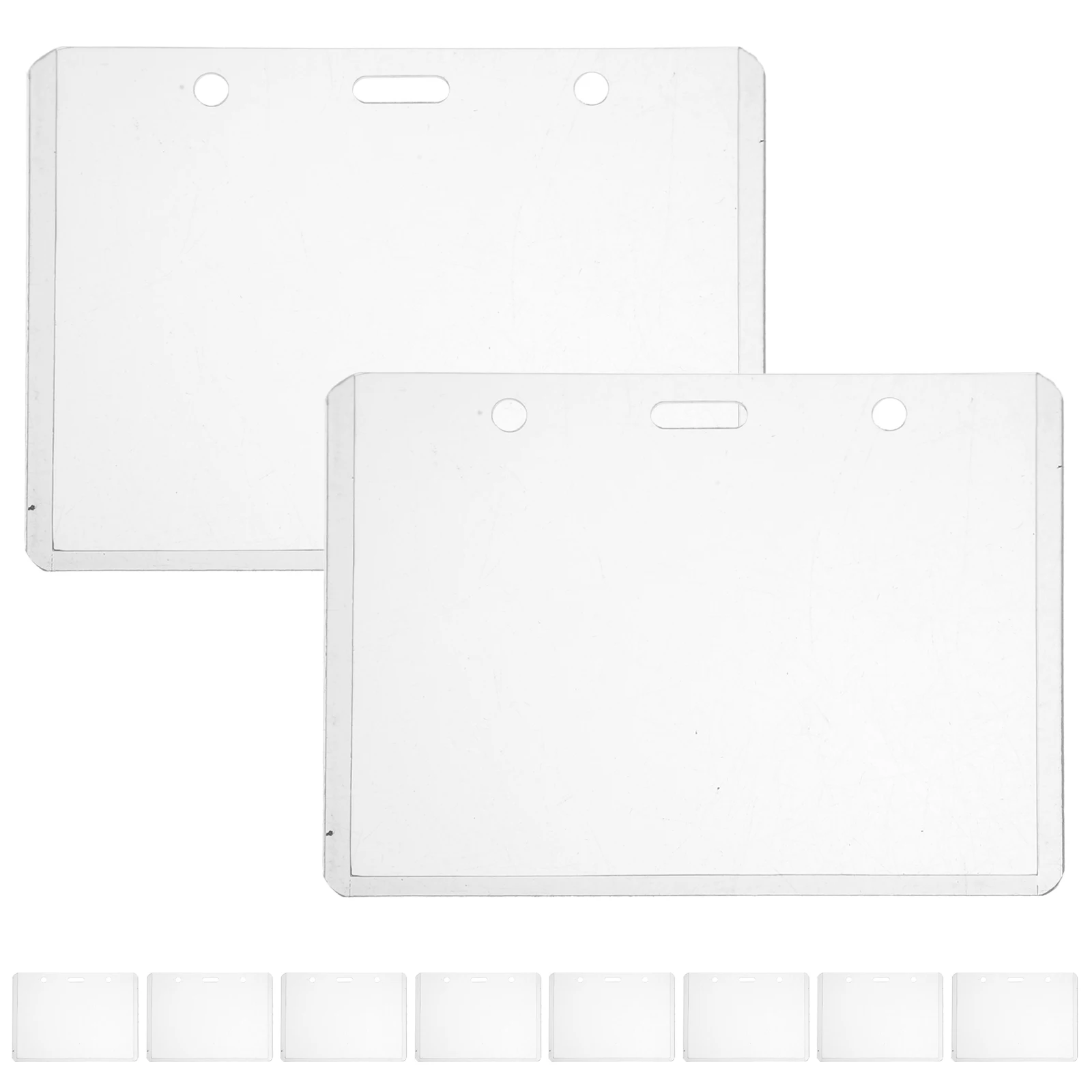 

50pcs Clear Card Holder Id Cards Sleeve Anti-Scratch Business Working Cards Protector Transparent Badge Holders For Game