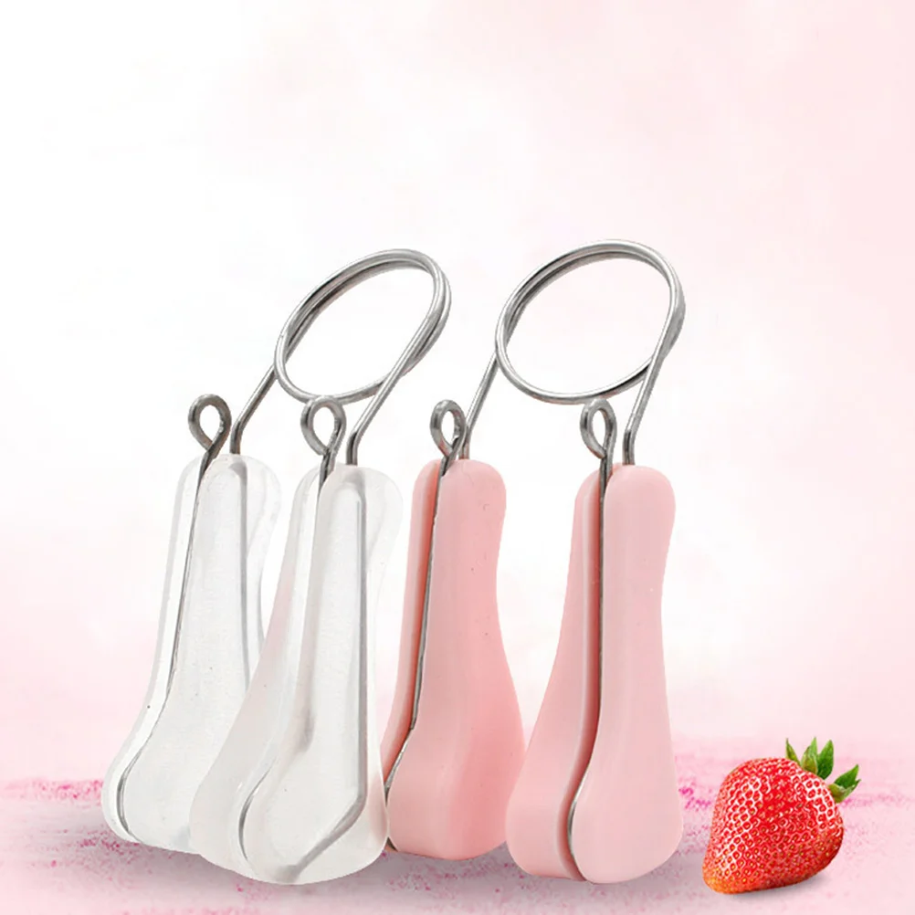 2pcs Nose Shaping Shaper Straightening Bridge Corrector Beauty Tool for Women Girls Ladies (White+Pink)