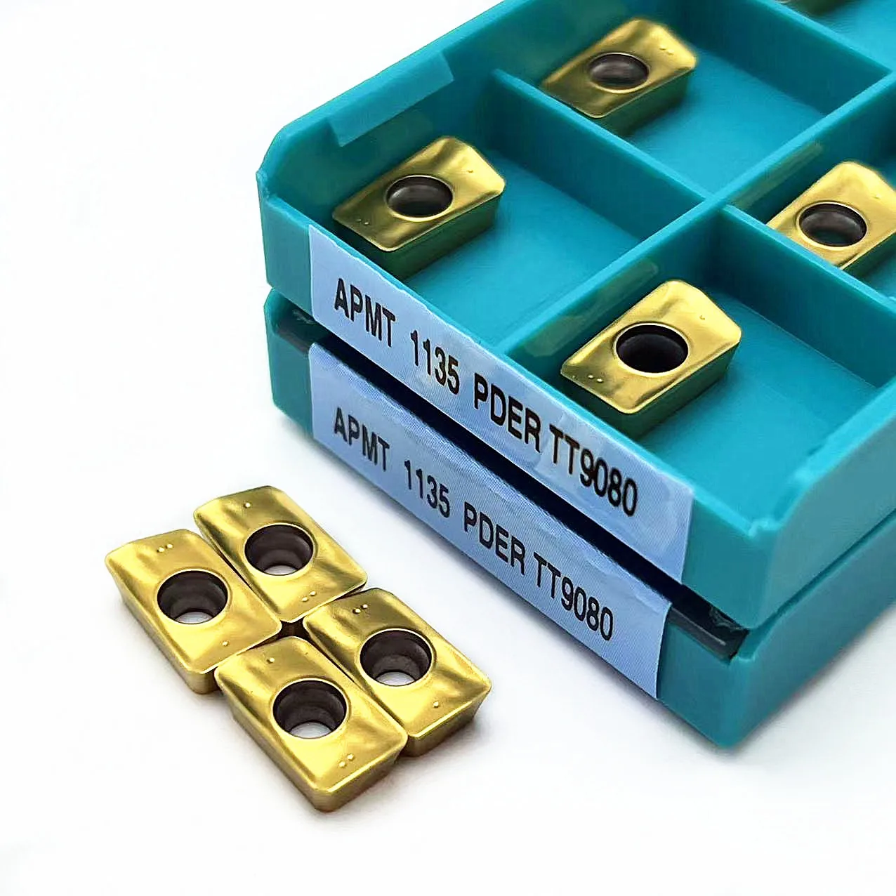Herramienta de torneado de carburo Indexable APMT1135 PDER TT9080, herramientas de torno de metal CNC, 10 piezas, APMT 1135