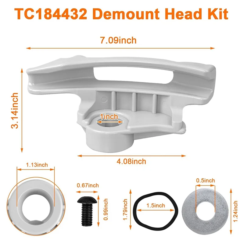 ABAE-TC184432 مجموعة رأس مبدل الإطارات Demount/Remount للإطارات ذات المظهر المنخفض تصميم تثبيت من النايلون المتوافق مع مع معاطف رأس البط