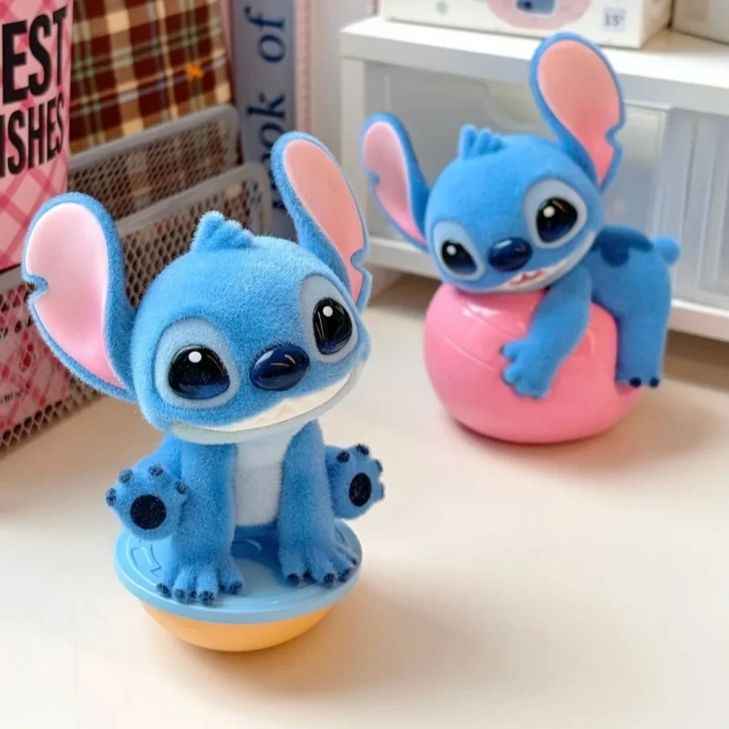 Toptoy auténtico, nueva serie Disney Stitch Energy Yoga, bonito modelo Popular, caja ciega flocada de felpa, muñeca de Anime, juguetes de tendencia