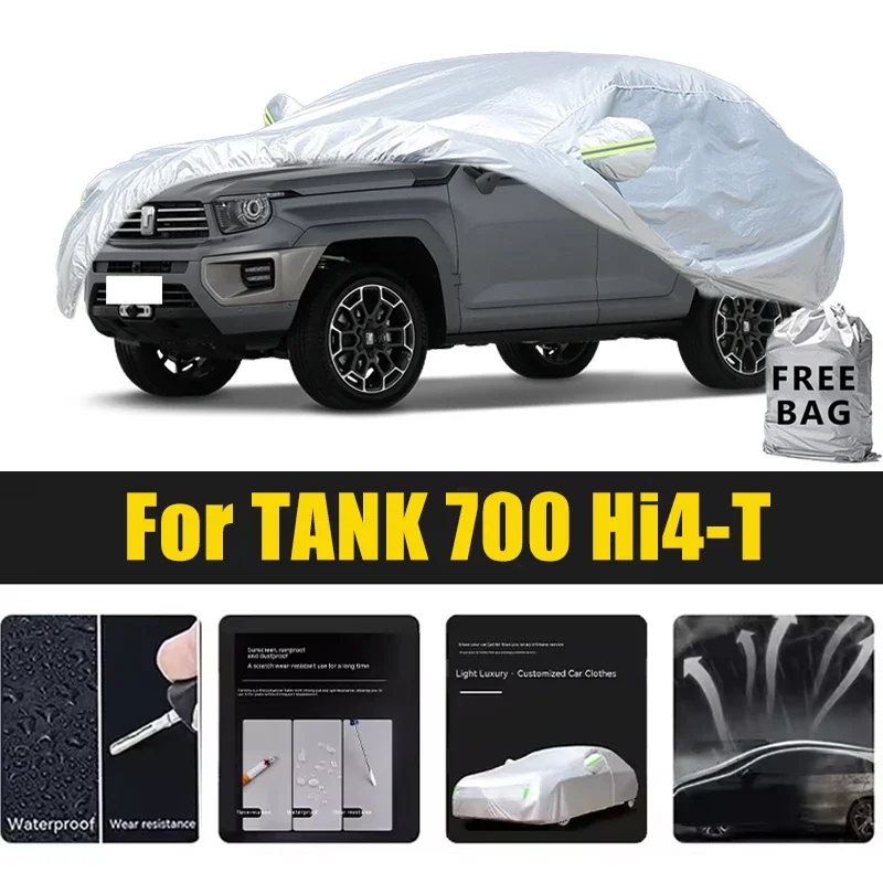 

For TANK 700 Hi4-T Car Cover Outdoor Protection Covers Snow Sunshade Waterproof Dustproof Exterior UV Car Accessories