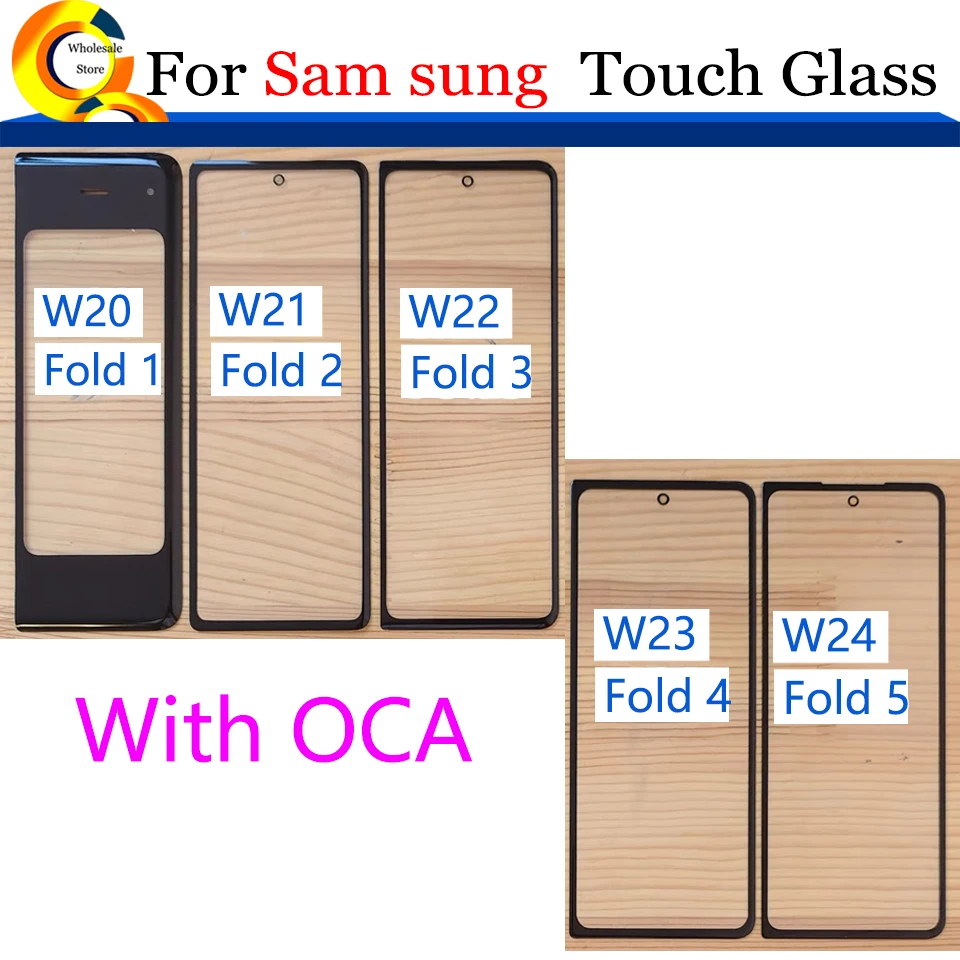 

10 шт./лот переднее стекло ЖК-дисплея для Samsung Galaxy Z Fold2 Fold3 Fold4 Fold5 Fold6 Fold7 Fold1 W21 W22 W23 W24 W20 стекло сенсорного экрана