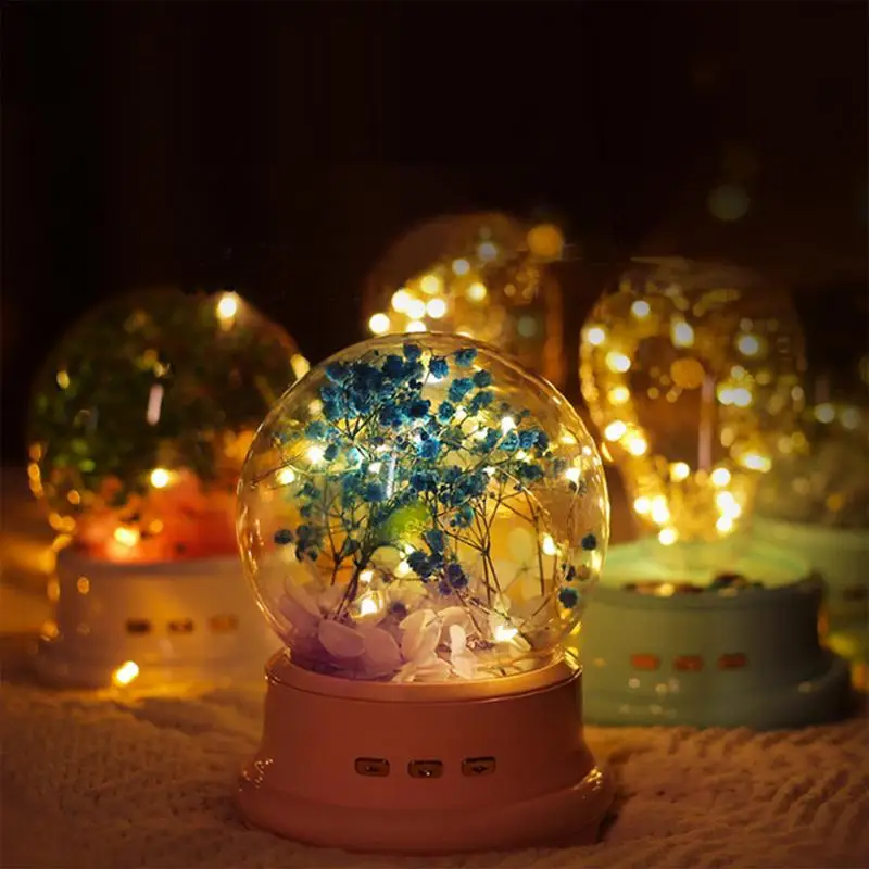 Portable Wireless Speakers Dream Music Light Flower Speakers Ornament Ball Light Show Wireless Speaker Speakers Ornament Light