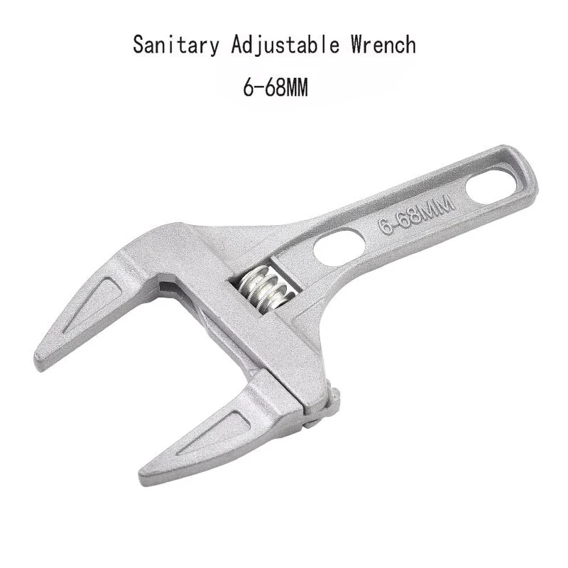 16-68mm Universal Repair Set Bathroom Hand Tools Large Opening Pipe Wrench Nut Key Adjustable Spanner Bathroom Repair Tool