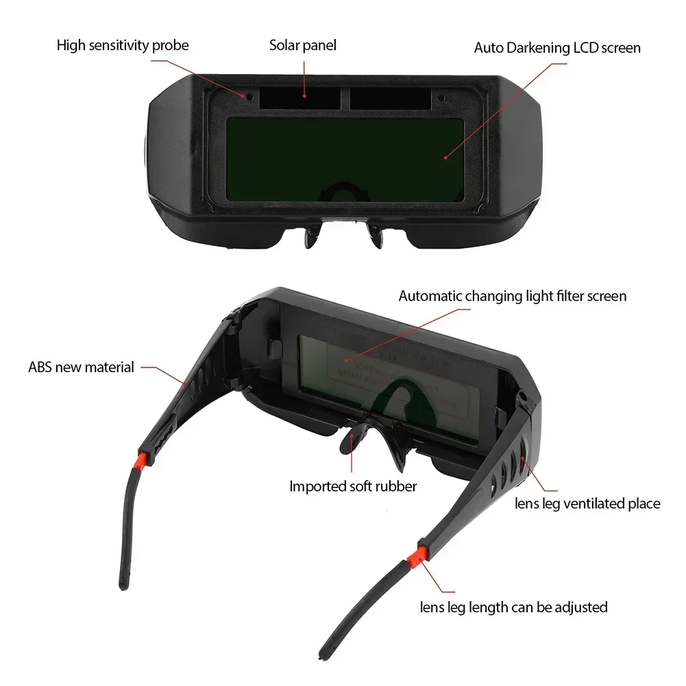 Light Chameleon Mask Frame Goggle Solar Eyes Powered Mask LCD Auto Helmet Welder Welding Welder Helmet Darkening Glasses Filter