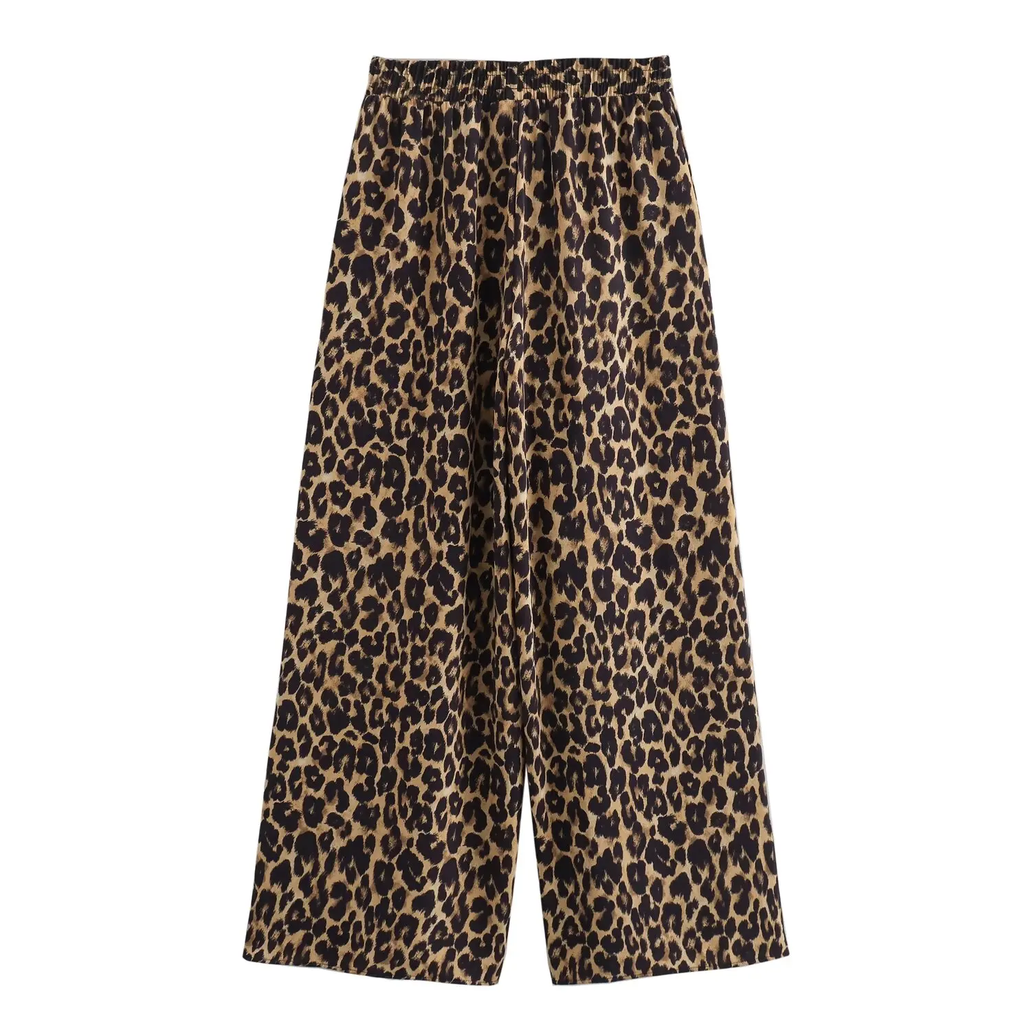 2024 ZAR4 Summer New Women\'s versatile and fashionable animal print asymmetrical top and pants set