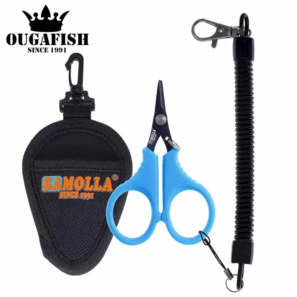 New Multifunction Fishing Accessories Scissor Retractable Badge Holder Electrician Portable Scissors Cut Pe Braid Line Lure Tool