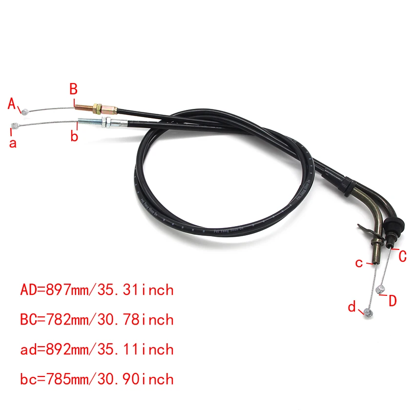 Motorcycle Push&Pull Throttle Cable Line Wires Scooter Acceleration For Yamaha YZF R6 1999-2002 OEM:5EB-26311-00 Accessories