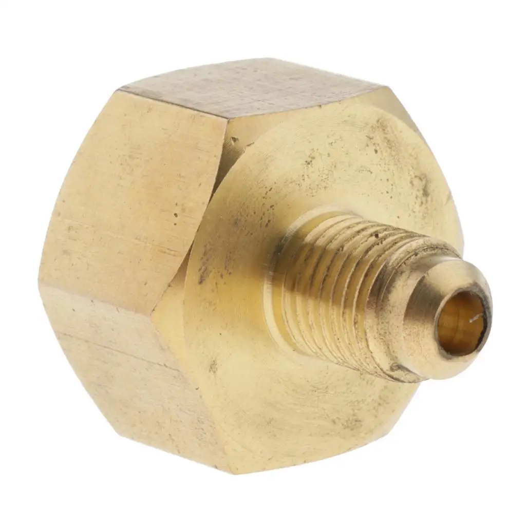 Brass Tank Adapter, External Thread 1/4 SAE, Internal Thread 21 Mm