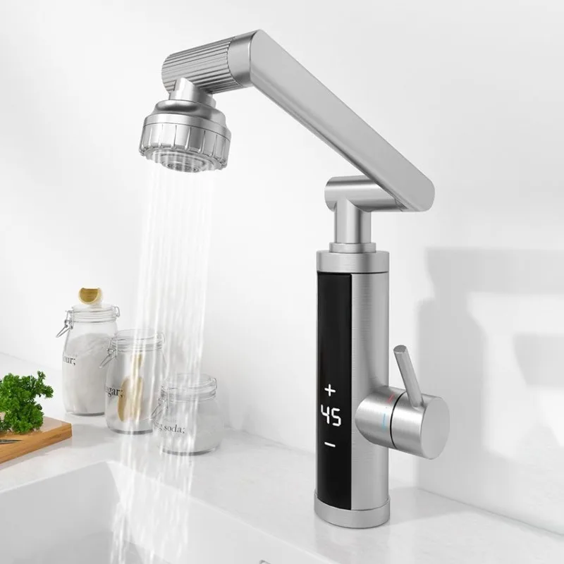 Household Electric Heating Faucet Kitchen Universal Instant Heating Digital Display Washbasin Faucets Bathroom Accessories