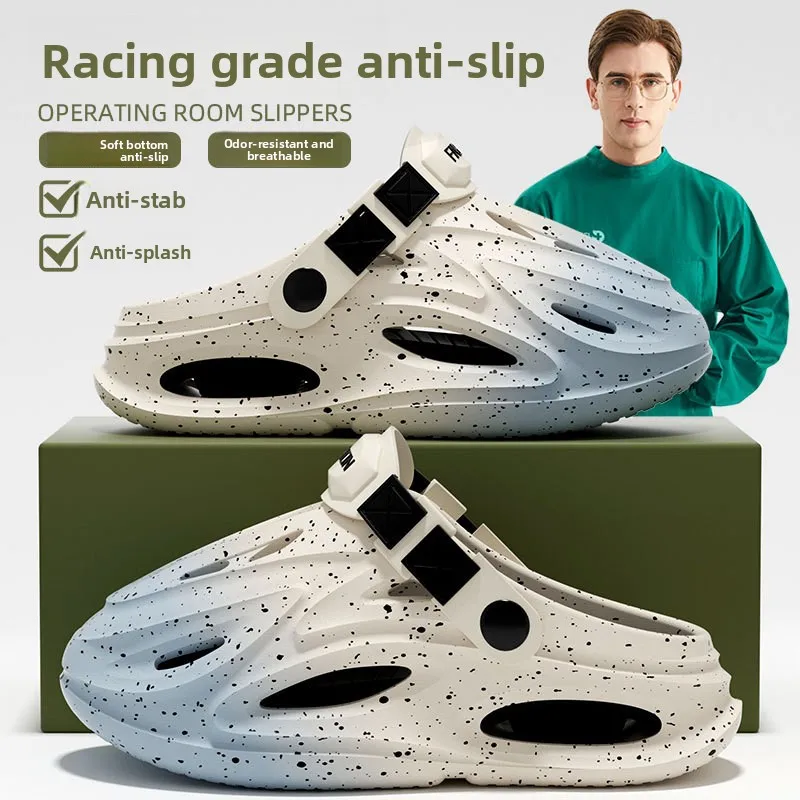 

Hole shoes men's summer 2026 new non-slip deodorant sandals sports breathable bag head cool slippers men's outer wear