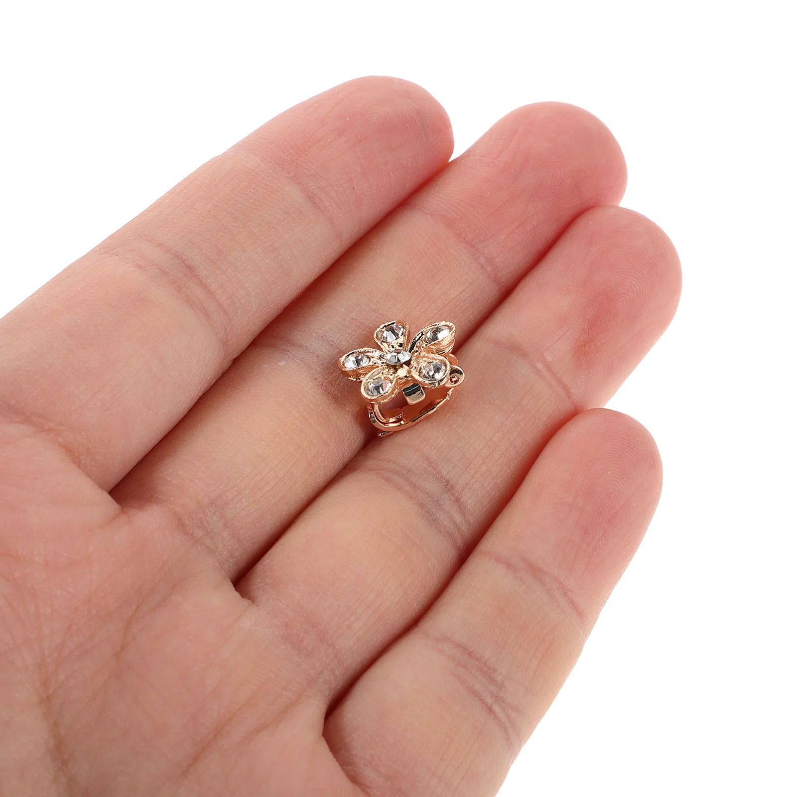 

10 Pcs Bridal Hair Accessories Barrettes Mini Flowers for Clips Women Wedding Bride Rhinestone Elegant
