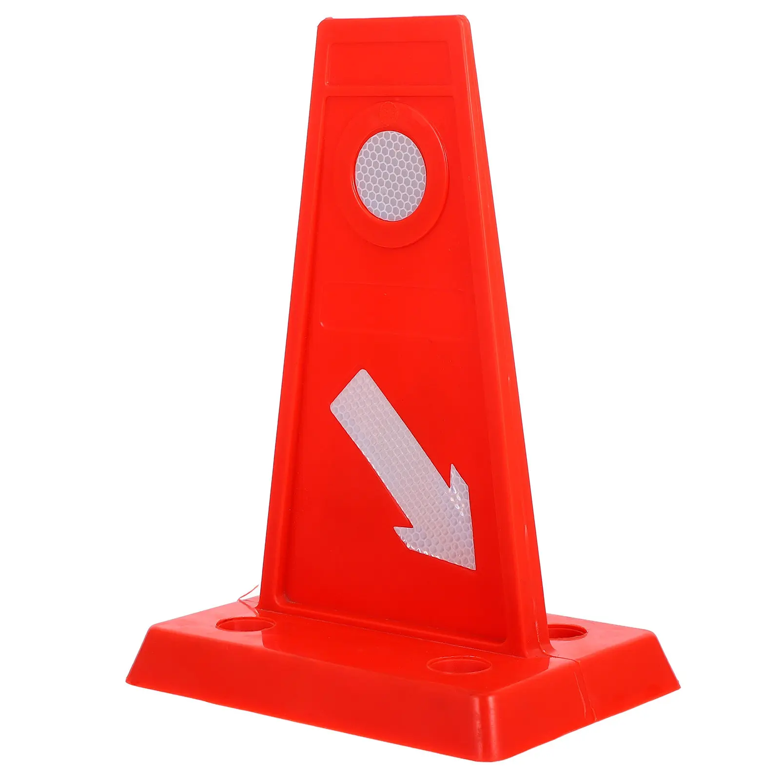 Tpu Road Warning Sign Heavy Duty Reflective Entrance Diverter Sign for Garage Highway Parking Safety Traffic Control Outdoor Use