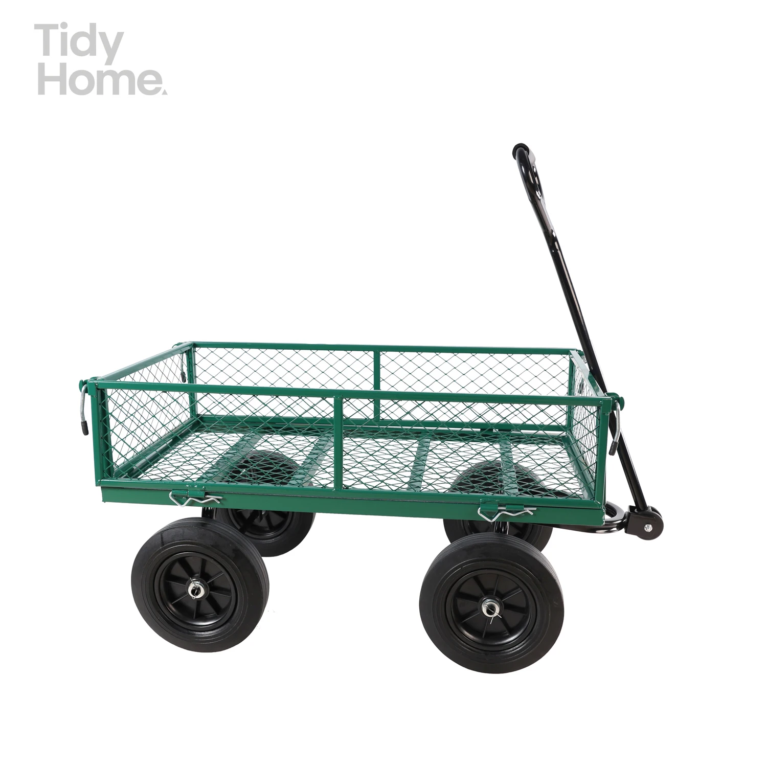 

Green solid wheels wagon cart, Solid wheels Tools cart Wagon Cart Garden cart trucks make it easier to transport firewood