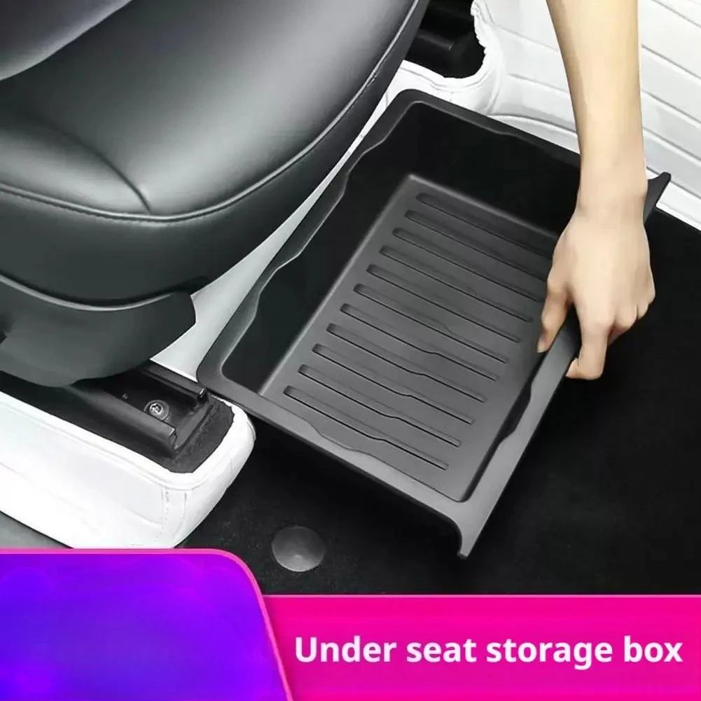 Universal Under Seat Storage Box Car Accessories Drawer Type Organizer Storage Front Seat Lower Box Case Parts